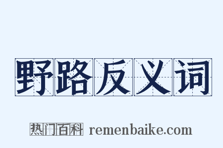 野路反义词是什么意思的图片